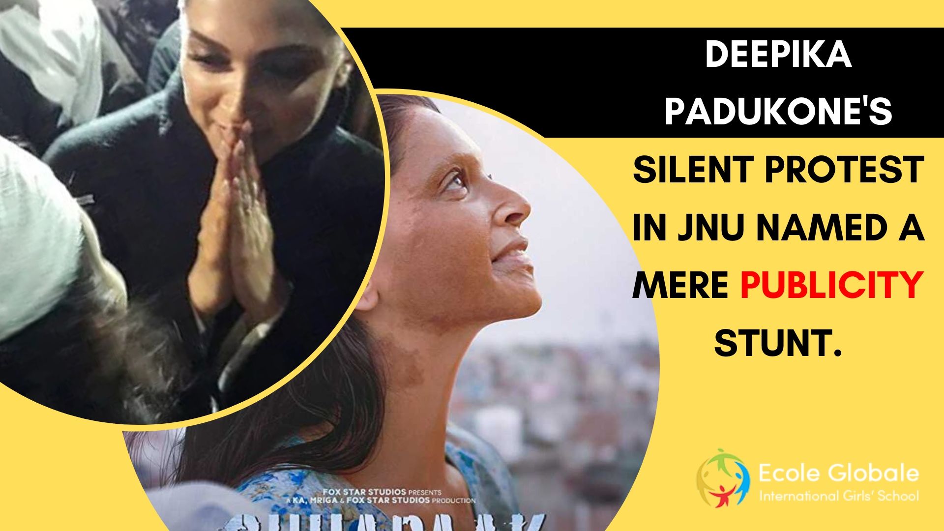 You are currently viewing Deepika Padukone’s silent protest in JNU named a mere publicity stunt