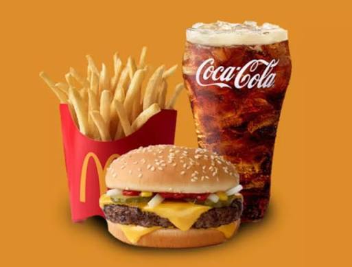 Unhealthy foods high in sugar, salt, unhealthy fats, and calories