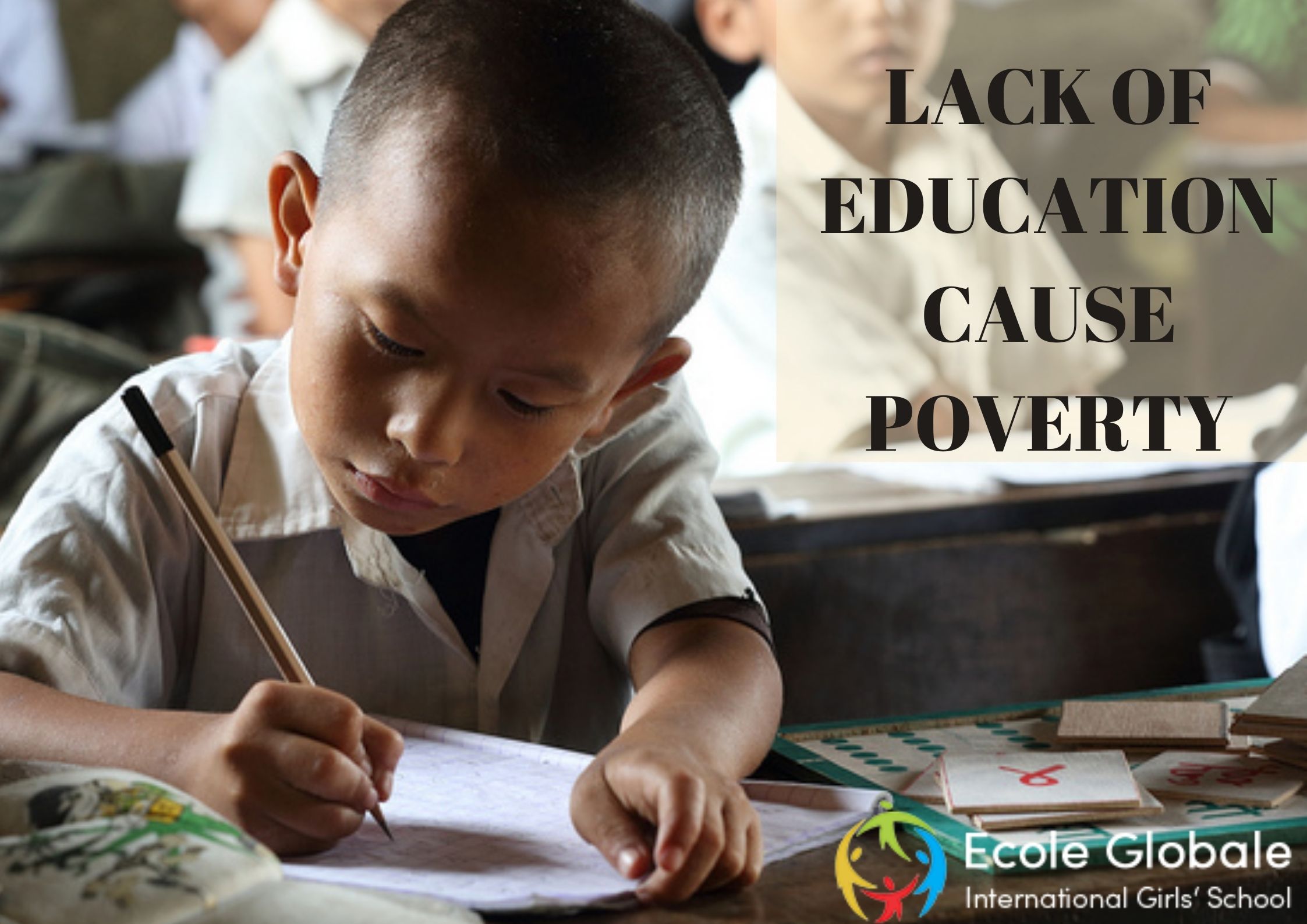 How does the lack of education cause poverty?