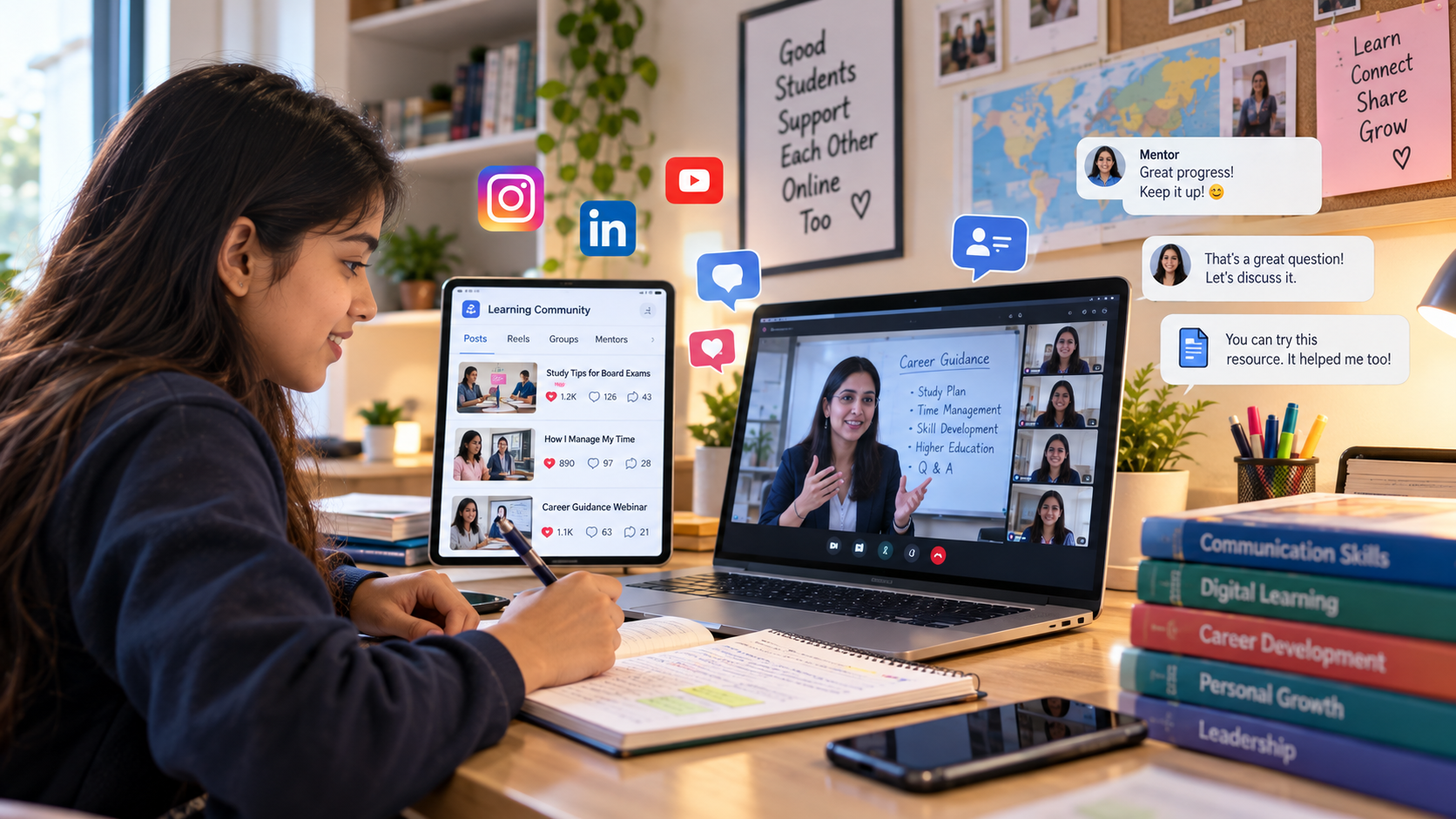 Social media interaction and online mentoring in education