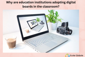 Why are education institutions adopting digital boards in the classroom?