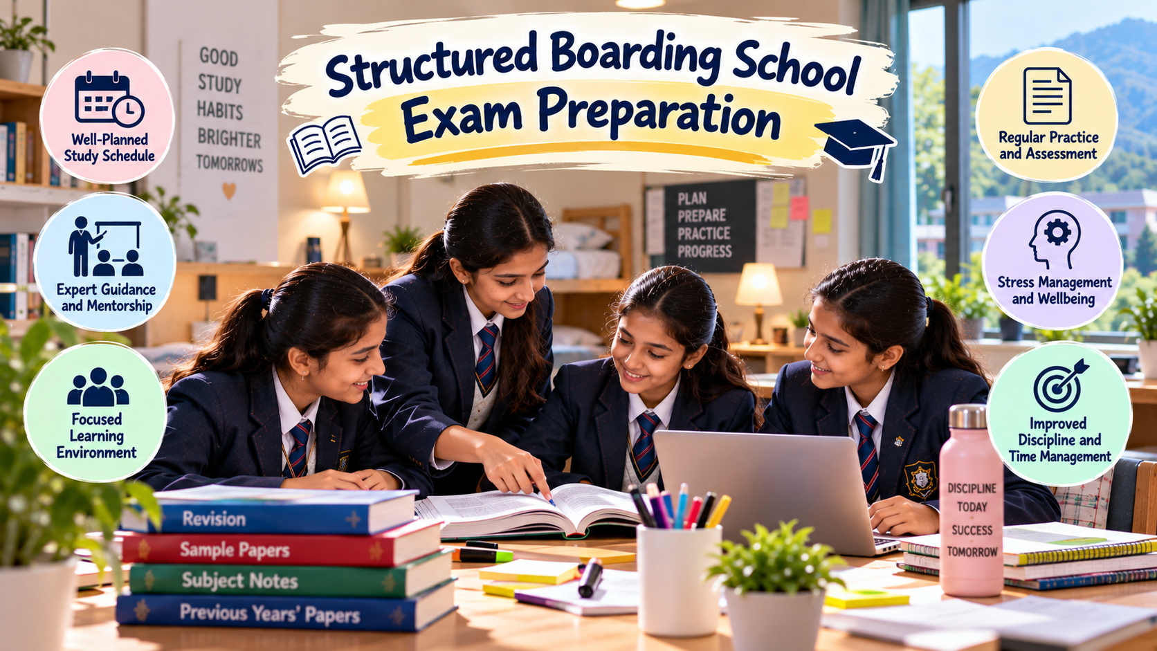 Structured boarding school exam preparation at Ecole Globale