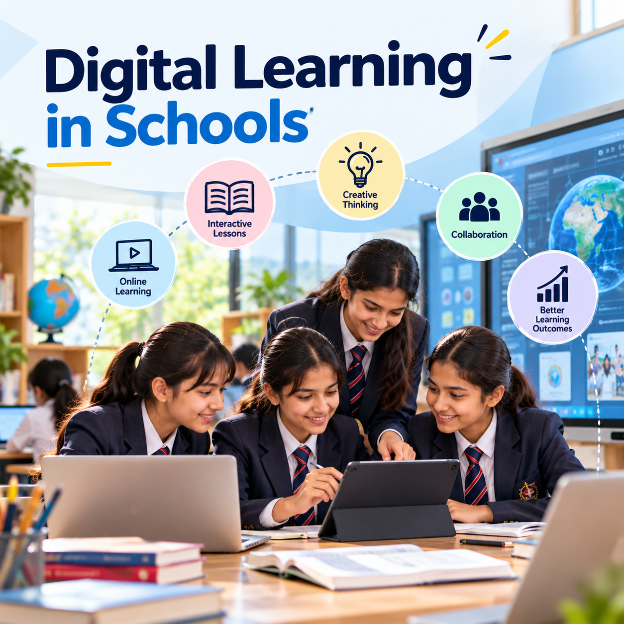 Digital learning in schools at Ecole Globale