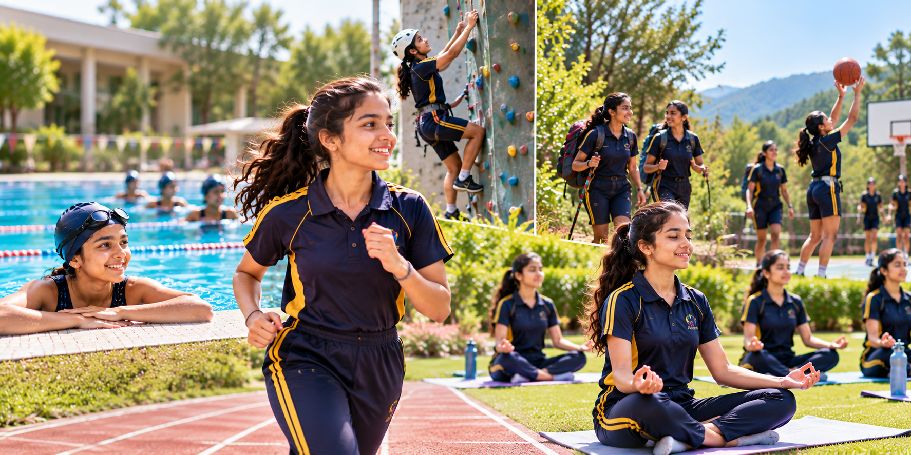 How to build a balanced fitness routine in a girls' boarding school through exercise, sports, flexibility, and rest