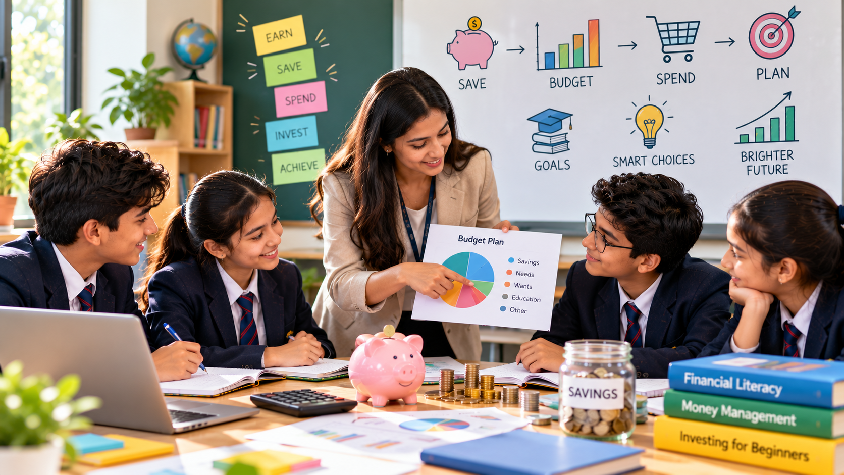 How schools can teach financial literacy through budgeting activities and money management lessons