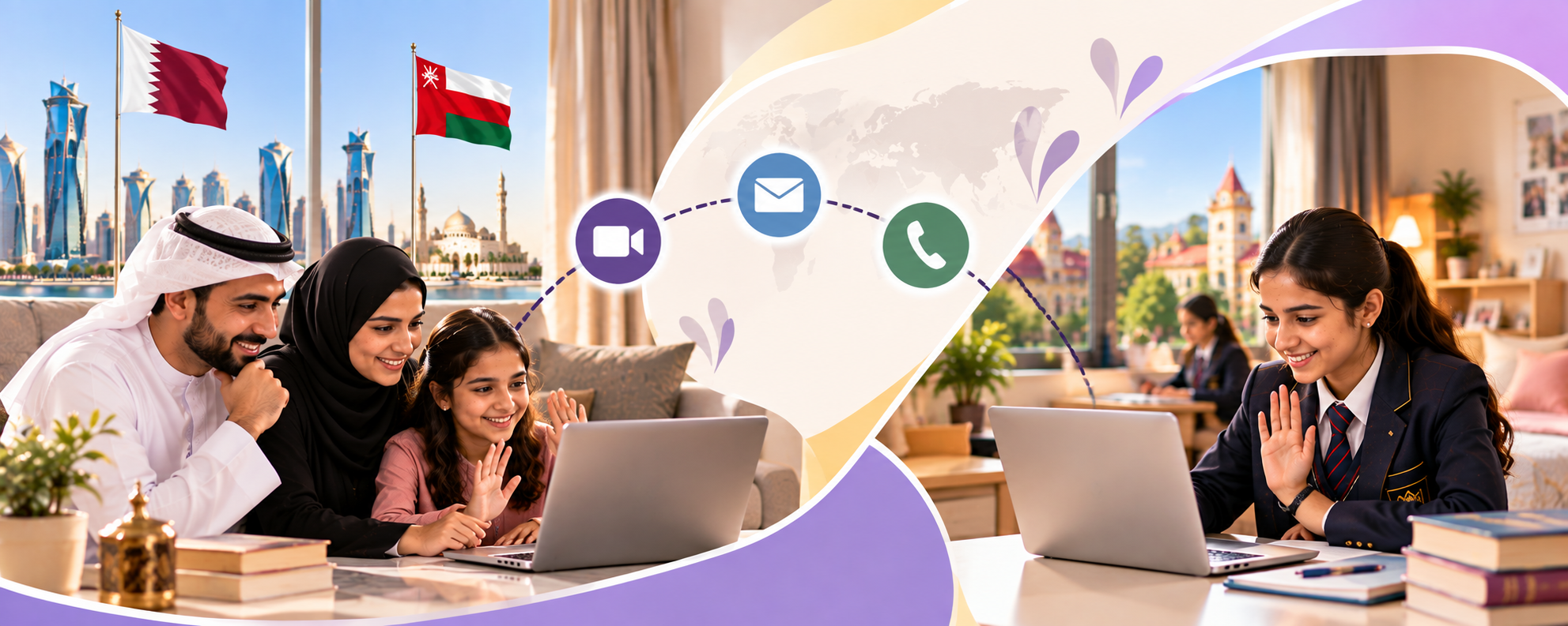 Communication with parents in Qatar and Oman at residential schools