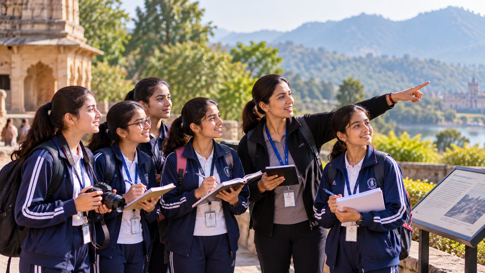 Supervised campus activities and educational trips for boarding school students