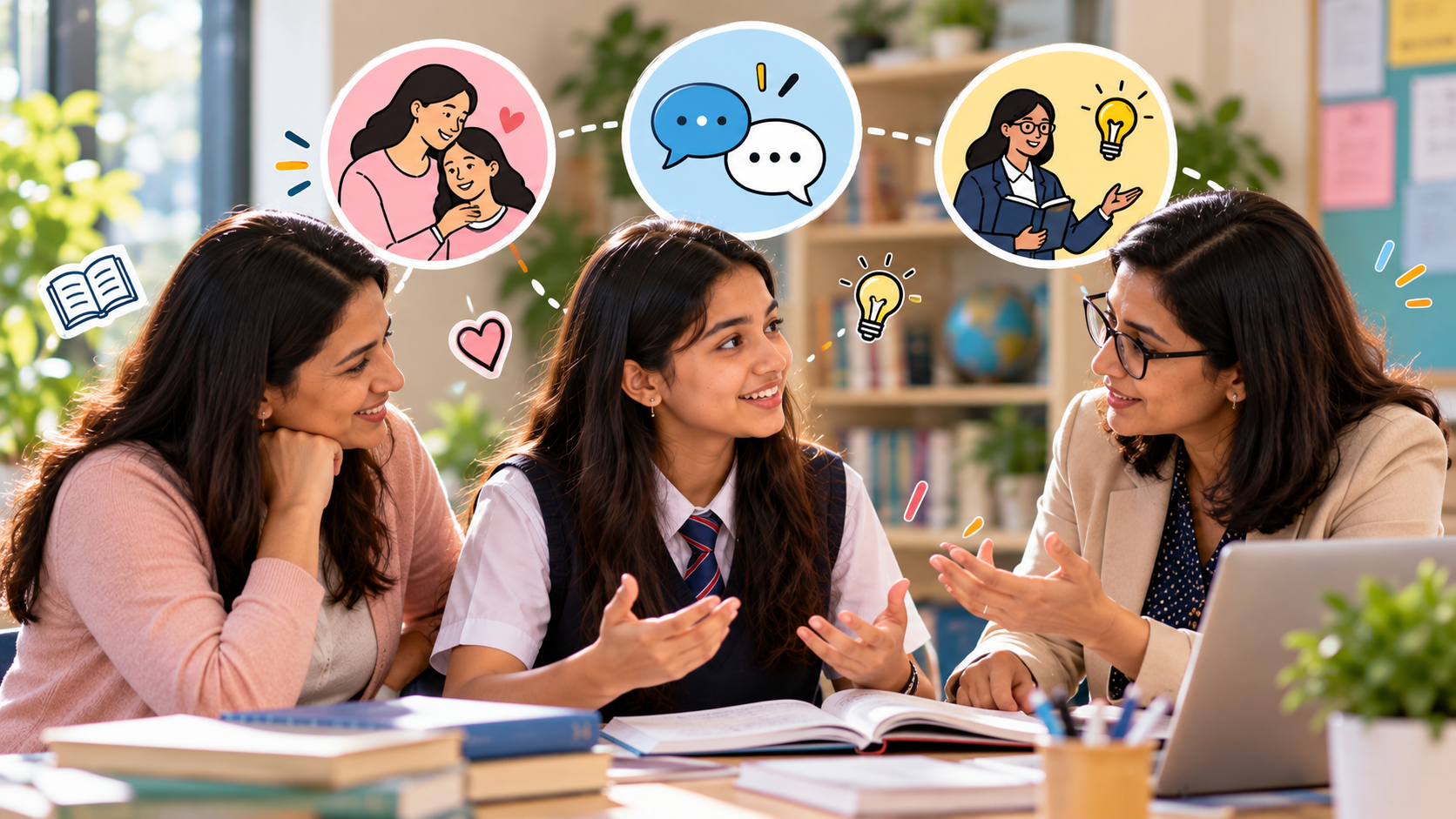 Role of parents and teachers in developing communication skills for teenage girls