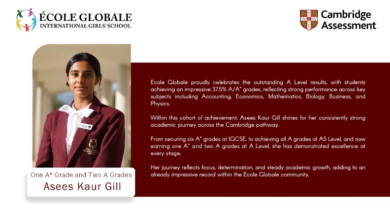 A level Result- CIE Examination Series